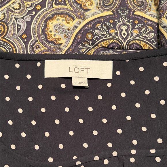 Loft Polka Dot Women's Top - blue and White - Picture 3 of 8